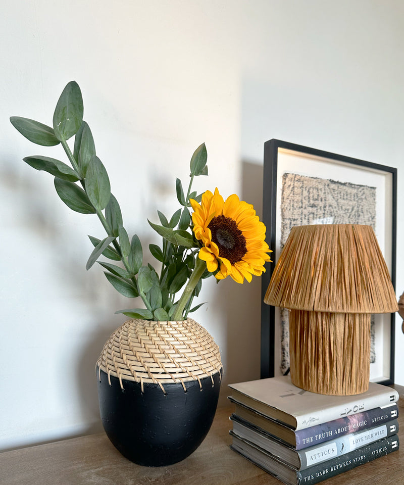 Ole coal Terracotta Cane Vase