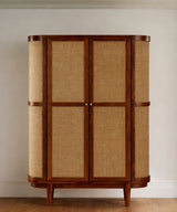 Shilp Teak Cane Cabinet