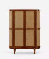 Shilp Teak Cane Cabinet