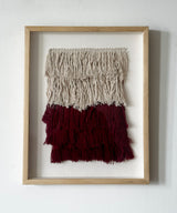 Burgundy Fringed Framed Wall Art