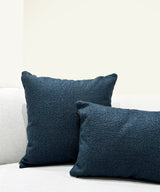 Boucle Blue Square Cushion Cover