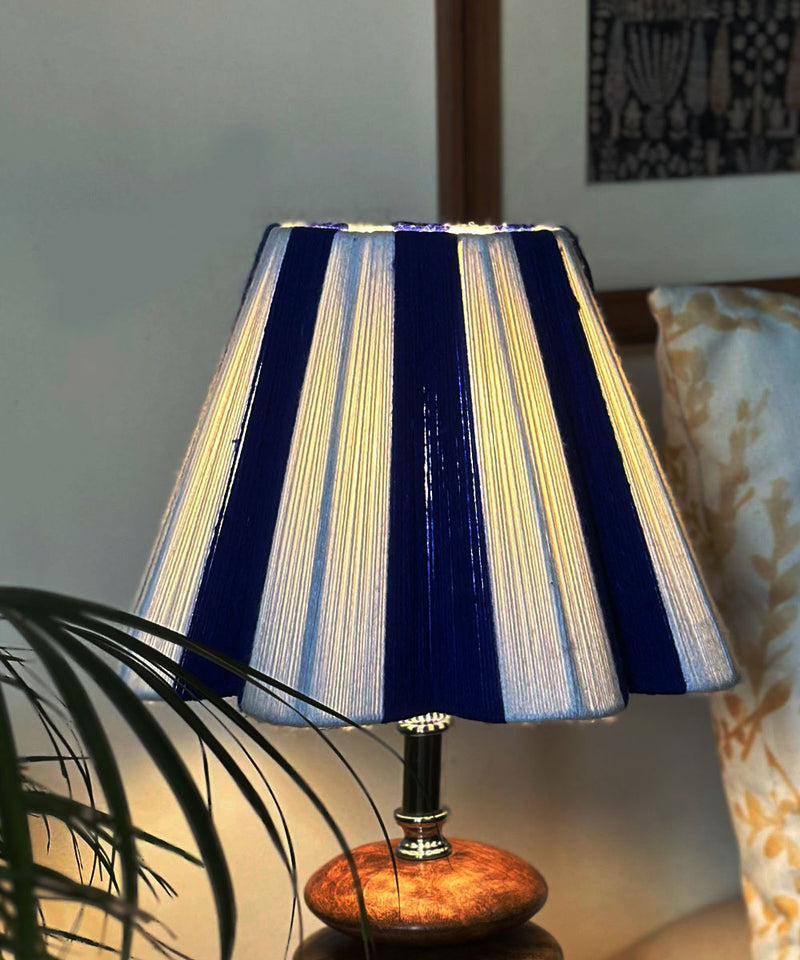 Striped Blue & White Lamp Shade