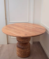 Brick wood, four seater dining table.