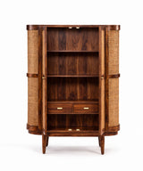 Shilp Teak Cane Cabinet