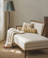 Dome Teak Velvet Chaise/ Daybed
