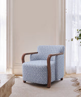Linen Print Accent Chair
