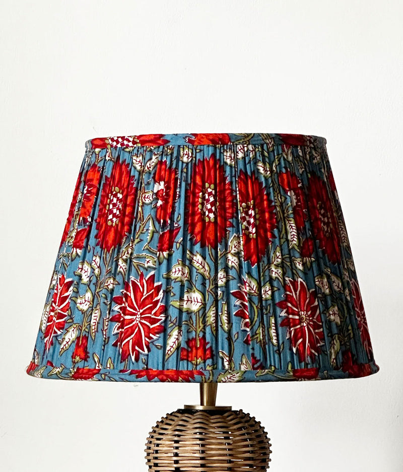 Crimson Garden Pleated Shade