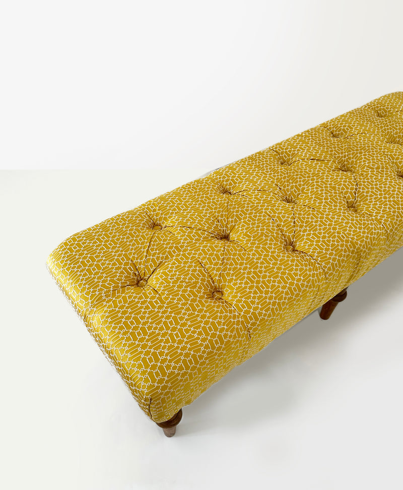 Canary Embroidered Bench