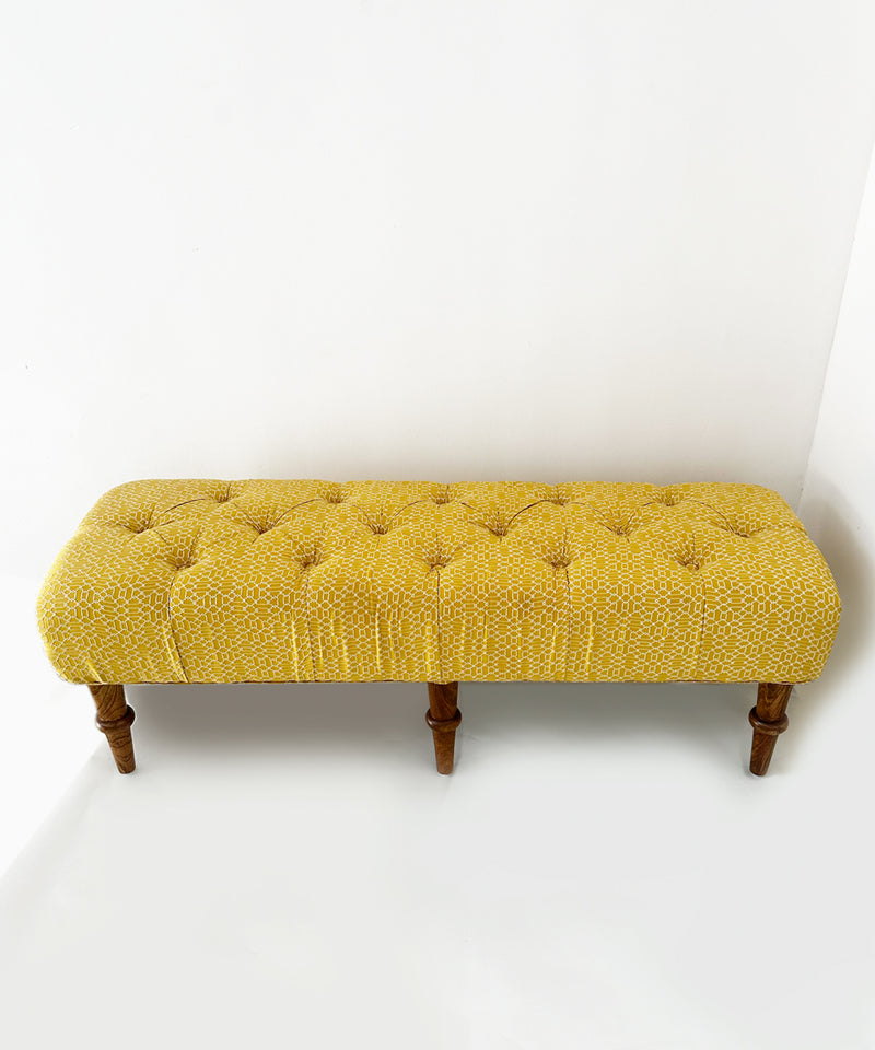 Canary Embroidered Bench