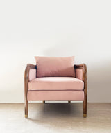 Curved Blush Blossom Chair