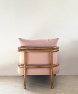 Curved Blush Blossom Chair