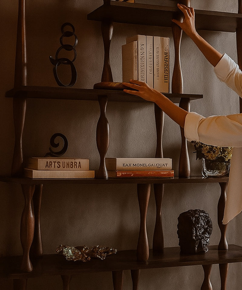 Teak Evolved Book Display cabinet / Bookcase - Zufolo Designs