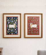 Mala  & Malti Kamdhenu Pichwai Set Of Two