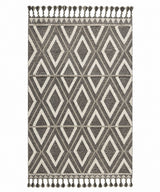 Grey Wall Fringed Rug
