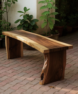 Wood Art Log Bench