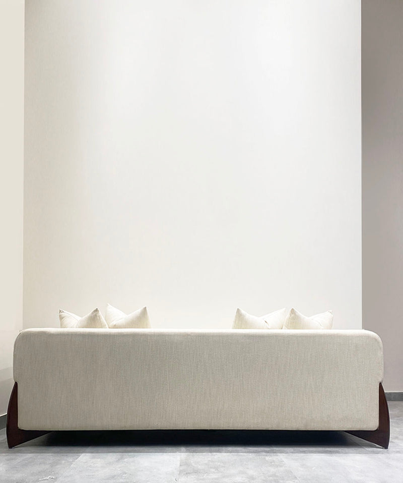Azro Linen Off White Sofa