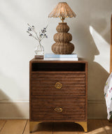 Wooden Carved Bed Side Table