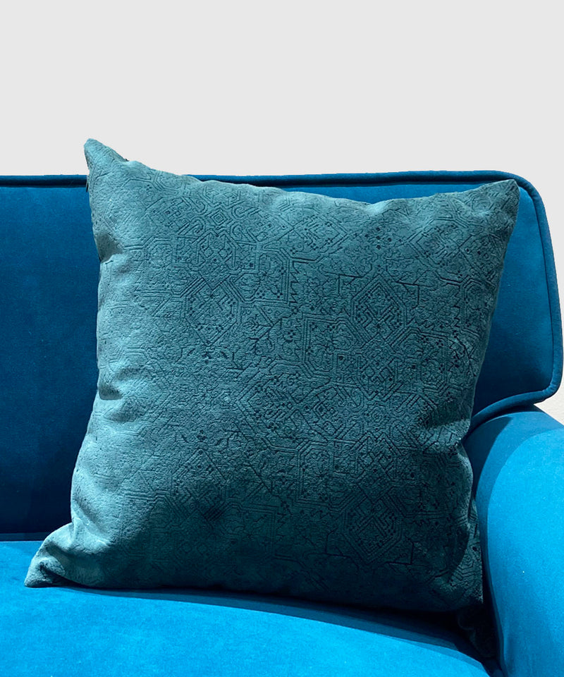 Shimmery Teal Velvet Cushion Cover