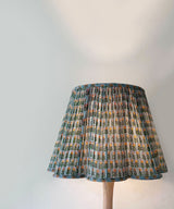 Sage Garden Block Printed Pleated Shade