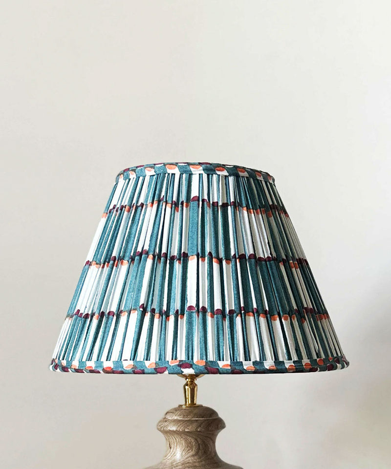 Abstract Pleated Printed Lamp Shade
