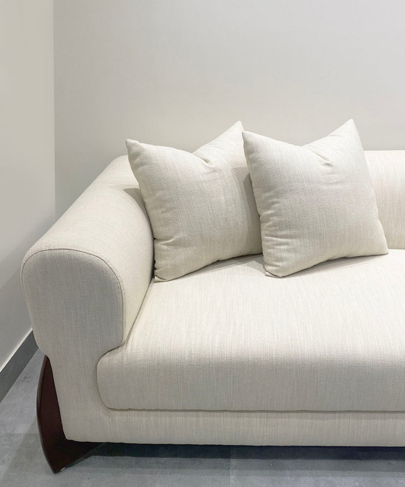 Azro Linen Off White Sofa