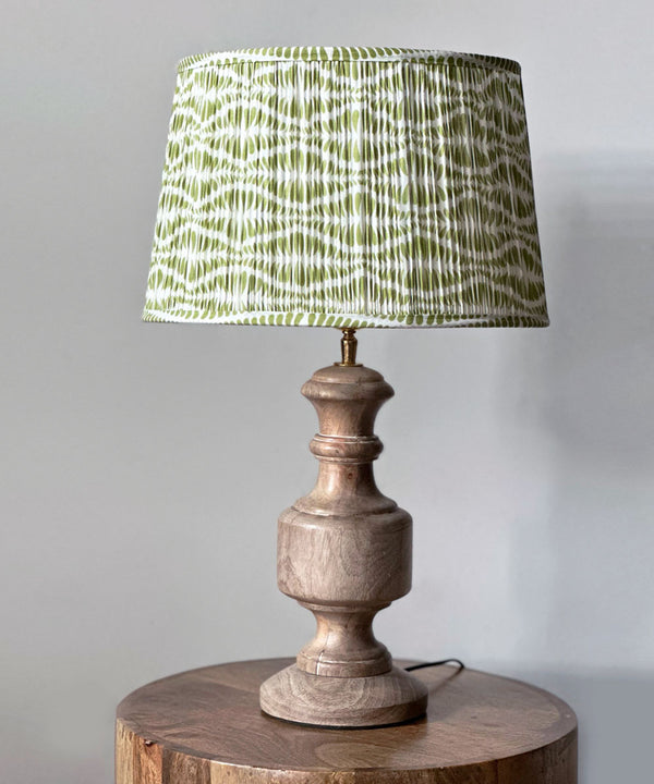 Olive Mist Wooden Table Lamp