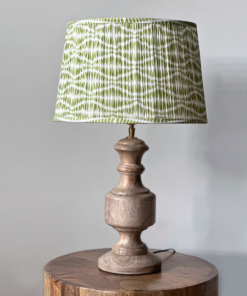Olive Mist Wooden Table Lamp