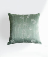 Sage Leaf Embrodire Cushion Cover