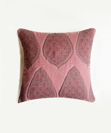 Quilted rose paisley cushion cover