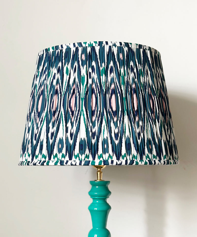 Turquoise Ikat Lamp Shade