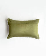 Long stripe olive cushion cover