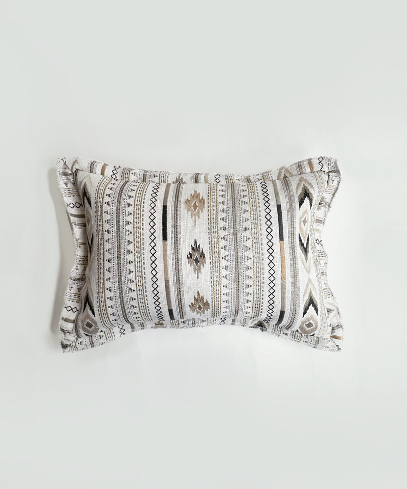 Aztec embroidered cushion cover