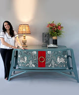 Cheetah Grove Hand-Painted Sideboard / Console