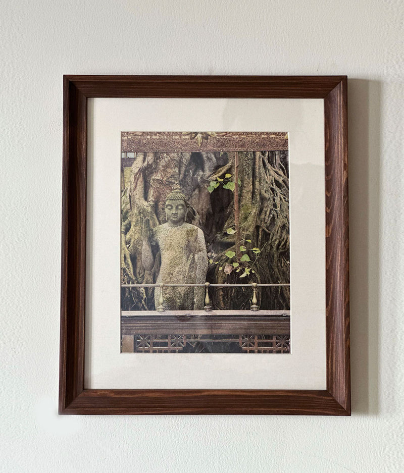 Ancient Serenity Buddha with Banyan Roots Wall Art