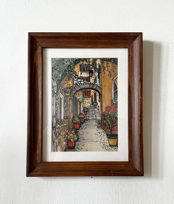 Tuscan Alley – Framed European Street Art Print