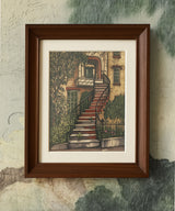 Stairway to Autumn – Vintage Architectural Art Print