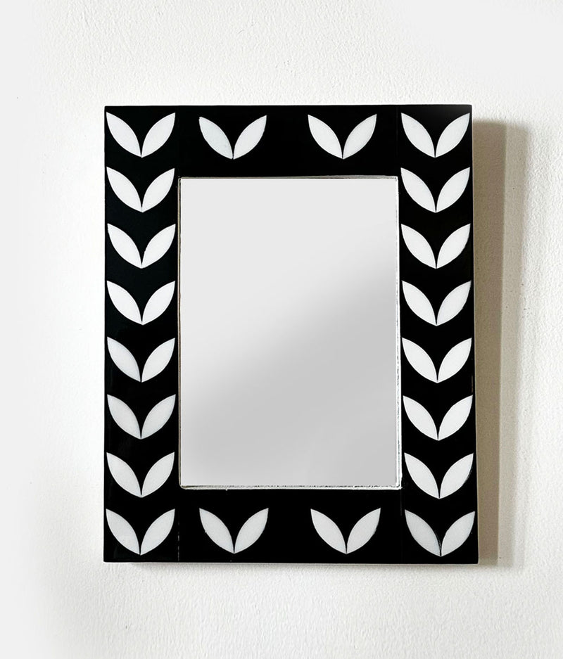 Noir Leaf Vegan Inlay Mirror