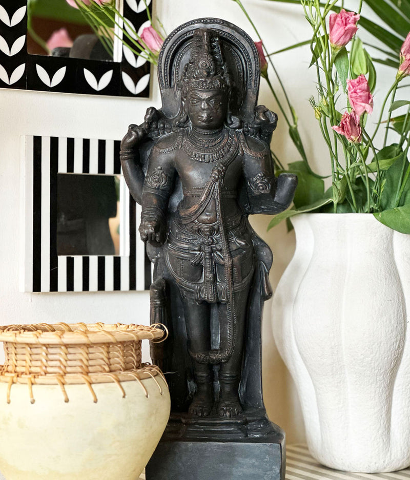 Ancient Black Guardian Statue