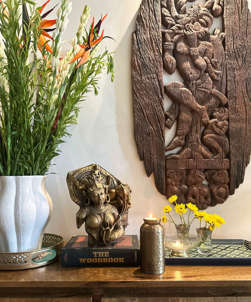 Antique Gold Tara Sculpture - Zufolo Designs