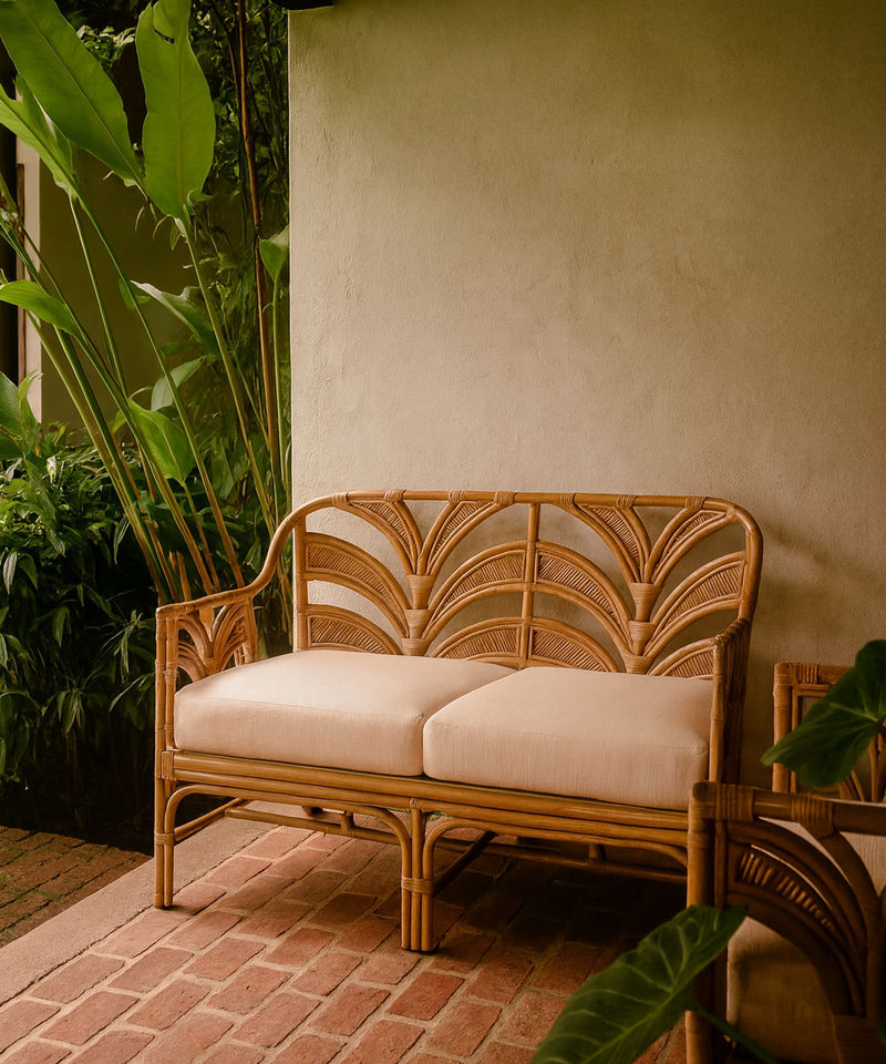 Banana Leaf Natural Wicker Sofa