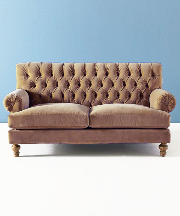 Off Sand Velvet Sofa / Couch