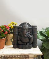 Coal Pillared Ganesha Sculpture