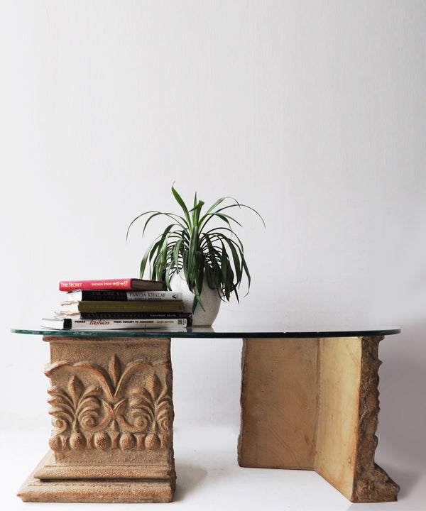 Ancient Two Pillar Coffee Table