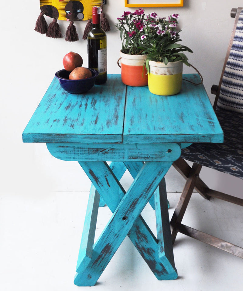 Turquoise Folding Table
