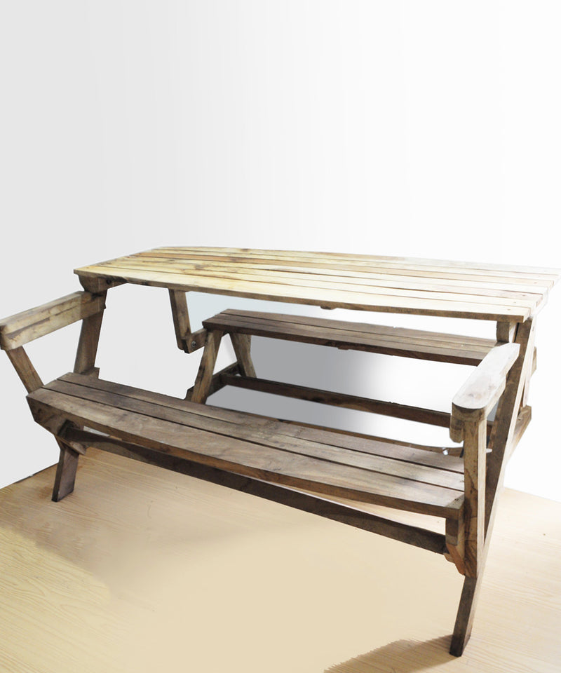Convertible Bench Turns Into Dining Table