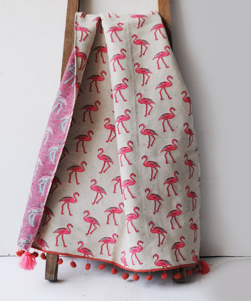 Pop up Flamingo Throw Blanket
