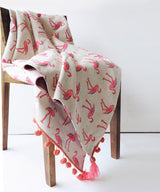 Pop up Flamingo Throw Blanket
