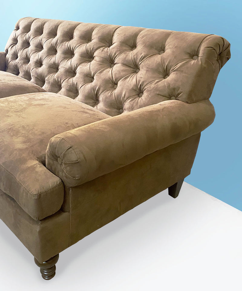 Off Sand Velvet Sofa / Couch