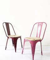 Hallie Metal & Wood  Pink Chair