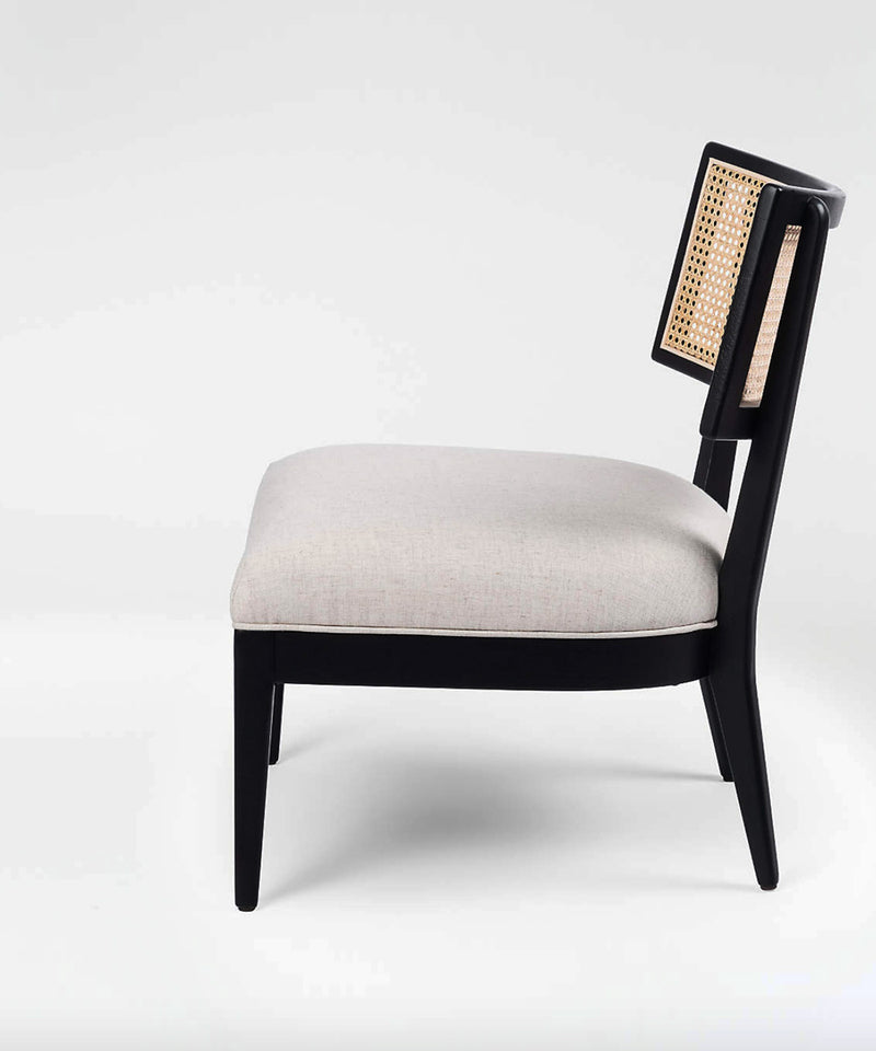 Black Cane Lounge Chair